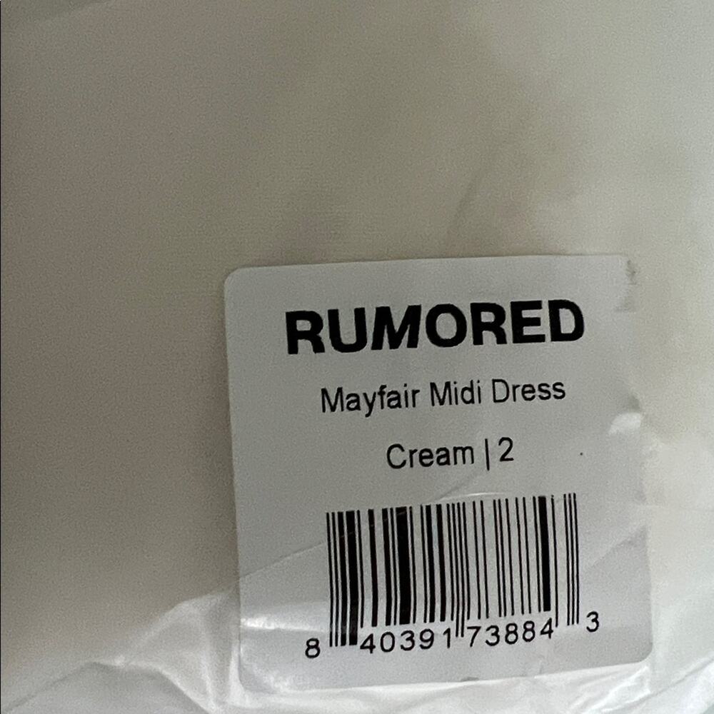 NWT Rumored Mayfair cream Button-Down midi Dress 2 - Picture 6 of 7